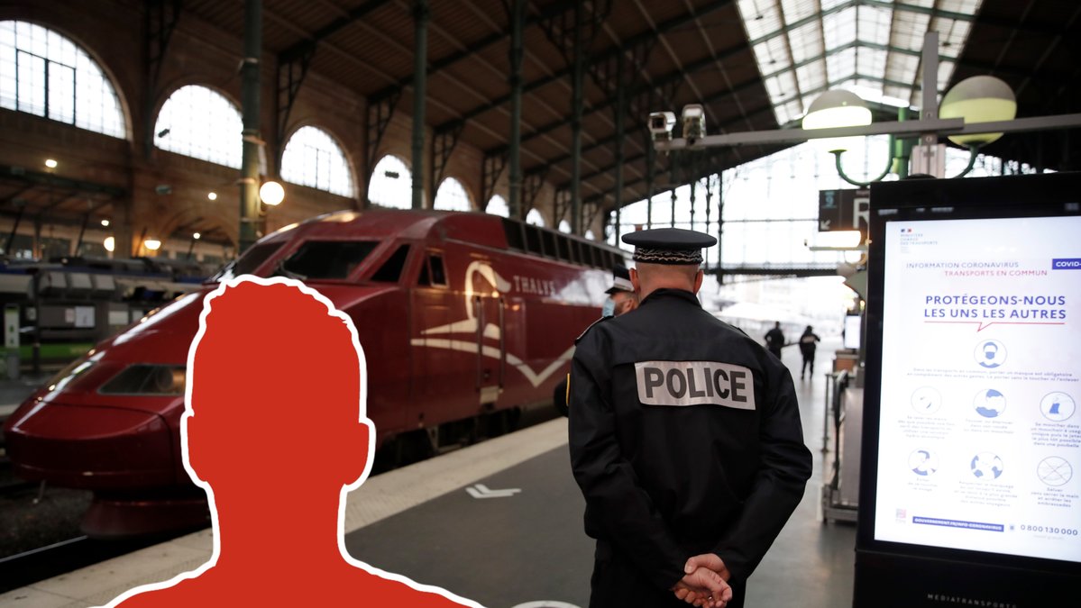 En knivbeväpnad man sköts till döds på Gare du Nord i Paris.